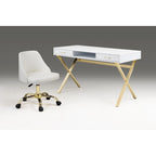 Desk with Two drawers with Medal Base