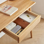 Nestfair Natural Solid Oak Wood Desk with Drawer