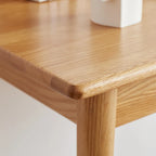 Nestfair Natural Solid Oak Wood Desk with Drawer