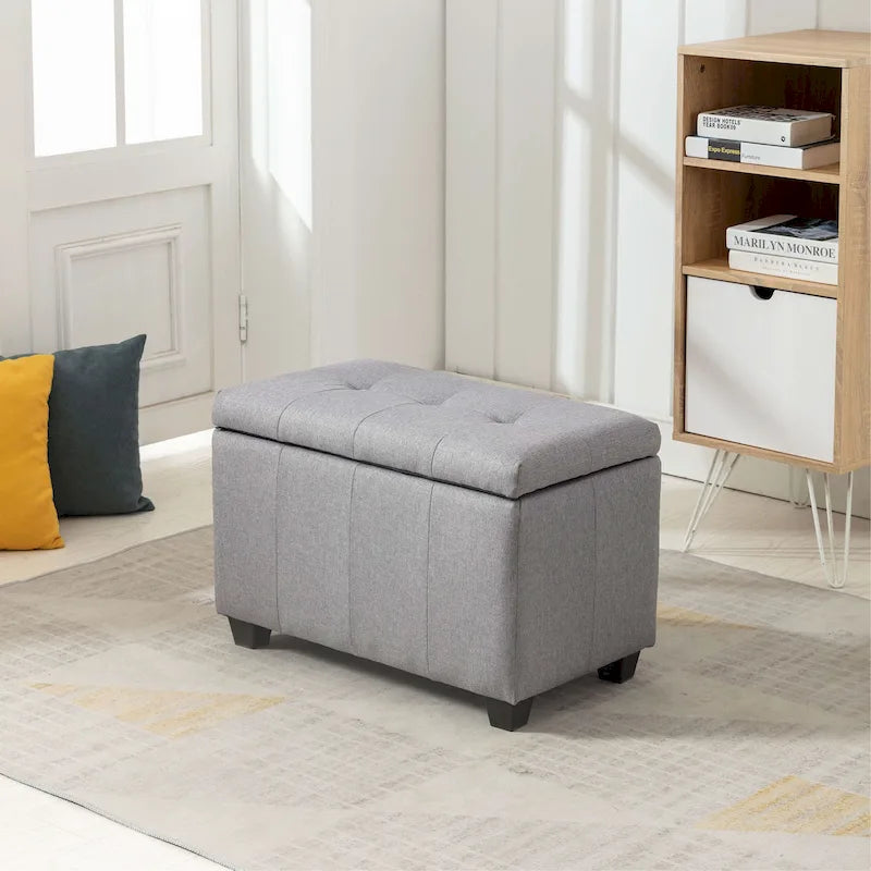 Porthos Home Vivi Fabric Flip Top Storage Bench