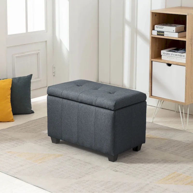 Porthos Home Vivi Fabric Flip Top Storage Bench