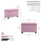 Porthos Home Vivi Fabric Flip Top Storage Bench