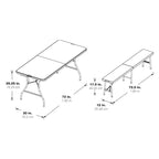 3 Piece Folding Table and Bench Set