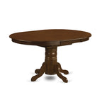 East West Furniture Kenley Modern Kitchen Table - an Oval Dining Table Top with Butterfly Leaf & Pedestal Base, (Finish Options)