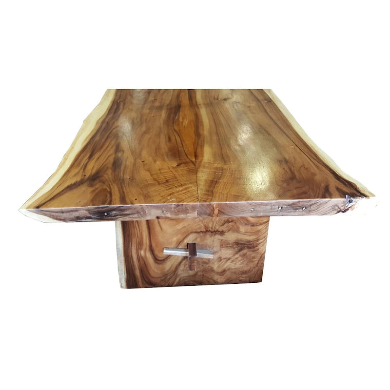 Tavolo da pranzo Chic Teak Suar con bordo vivo in lastra unica - 71 pollici (solo tavolo)