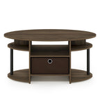FURINNO JAYA Tavolino da caffè ovale dal design semplice