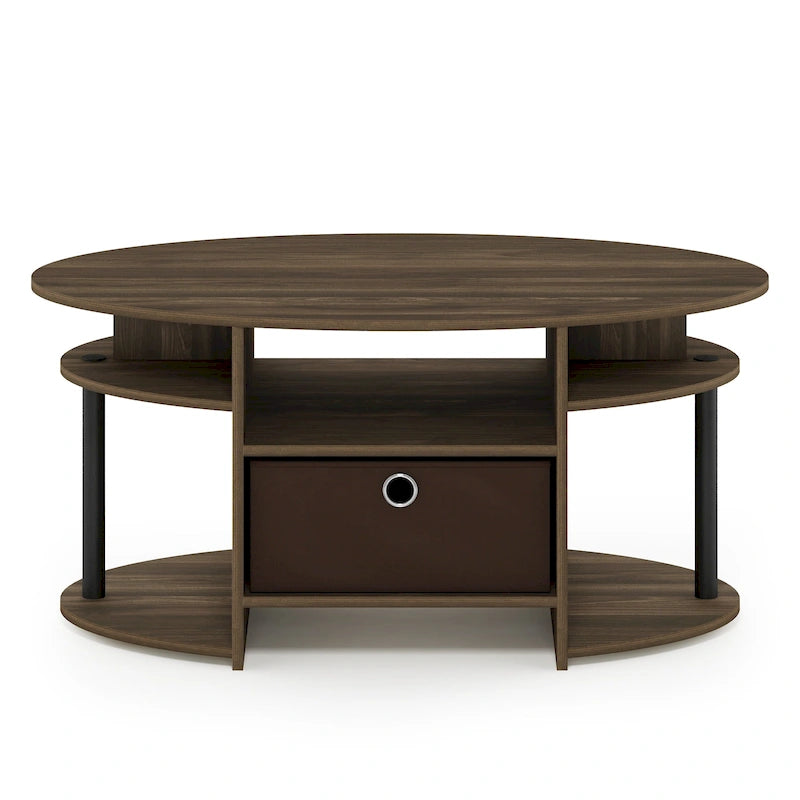 FURINNO JAYA Tavolino da caffè ovale dal design semplice