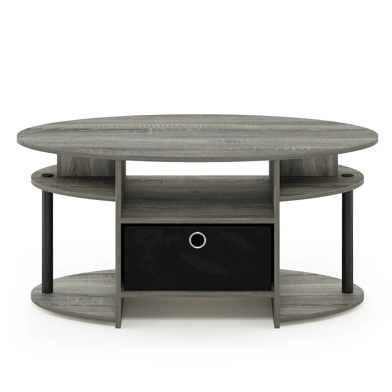 FURINNO JAYA Tavolino da caffè ovale dal design semplice