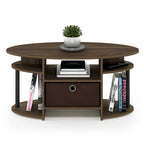 FURINNO JAYA Tavolino da caffè ovale dal design semplice