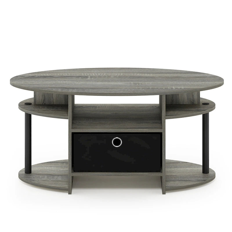 FURINNO JAYA Tavolino da caffè ovale dal design semplice
