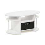 FURINNO JAYA Tavolino da caffè ovale dal design semplice
