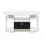 FURINNO JAYA Tavolino da caffè ovale dal design semplice