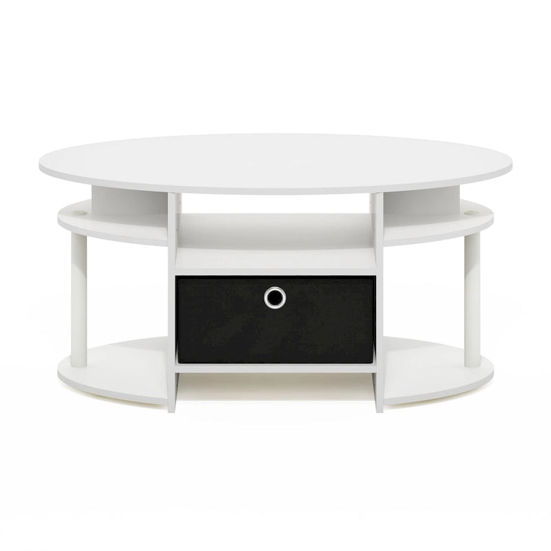FURINNO JAYA Tavolino da caffè ovale dal design semplice
