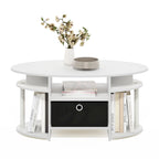 FURINNO JAYA Tavolino da caffè ovale dal design semplice