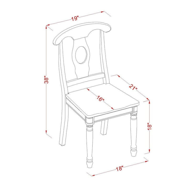 East West Furniture Table Set Consist of an Oval Table with Butterfly Leaf and Dining Chairs (Chair Seat Type Options)