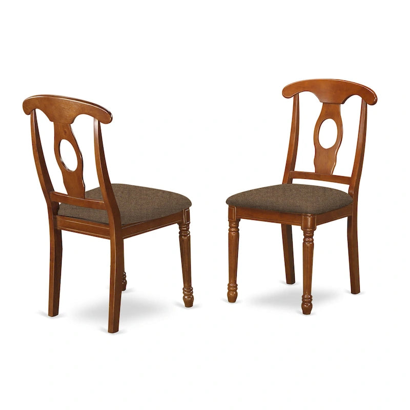East West Furniture Table Set Consist of an Oval Table with Butterfly Leaf and Dining Chairs (Chair Seat Type Options)