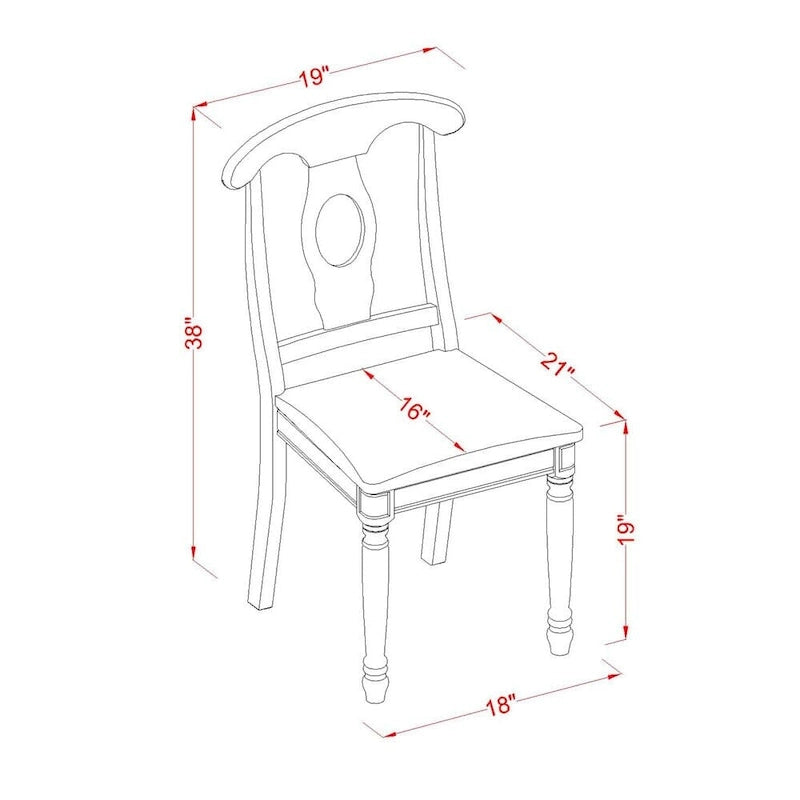 East West Furniture Table Set Consist of an Oval Table with Butterfly Leaf and Dining Chairs (Chair Seat Type Options)