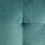 Harmony Teal Velvet Upholstered Tufted Cube Ottoman