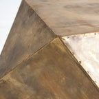 Exagoni Hexagonal Brass Plated Hexagonal End/Side Table