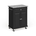 Crosley carrello/isola compatto in granito grigio con finitura nera - 18p x 31l x 35,5h