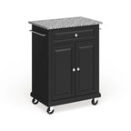 Crosley carrello/isola compatto in granito grigio con finitura nera - 18p x 31l x 35,5h