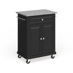 Crosley carrello/isola compatto in granito grigio con finitura nera - 18p x 31l x 35,5h