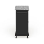 Crosley carrello/isola compatto in granito grigio con finitura nera - 18p x 31l x 35,5h