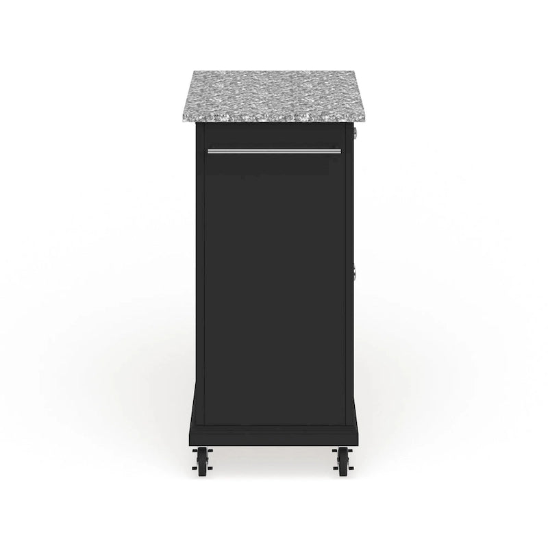 Crosley carrello/isola compatto in granito grigio con finitura nera - 18p x 31l x 35,5h