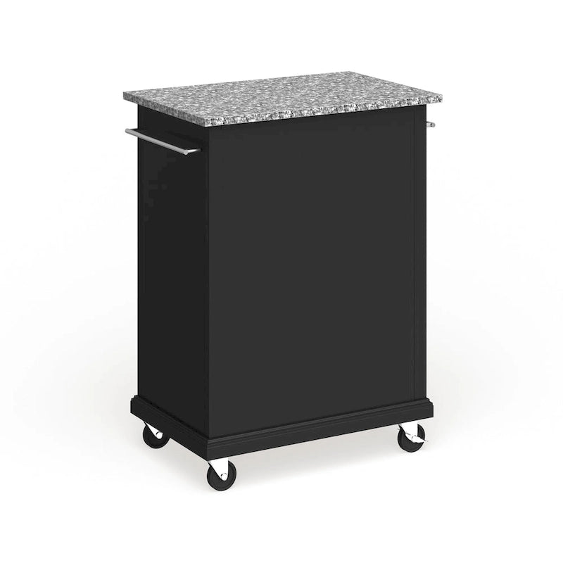 Crosley carrello/isola compatto in granito grigio con finitura nera - 18p x 31l x 35,5h