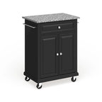 Crosley carrello/isola compatto in granito grigio con finitura nera - 18p x 31l x 35,5h