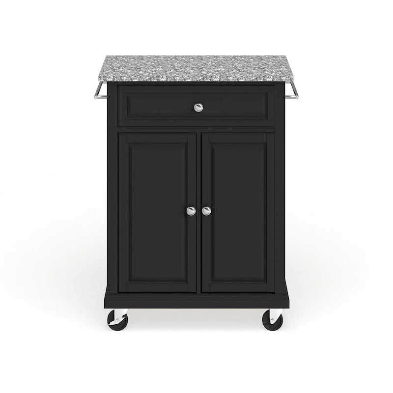 Crosley carrello/isola compatto in granito grigio con finitura nera - 18p x 31l x 35,5h