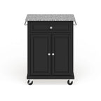 Crosley carrello/isola compatto in granito grigio con finitura nera - 18p x 31l x 35,5h