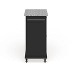 Crosley carrello/isola compatto in granito grigio con finitura nera - 18p x 31l x 35,5h