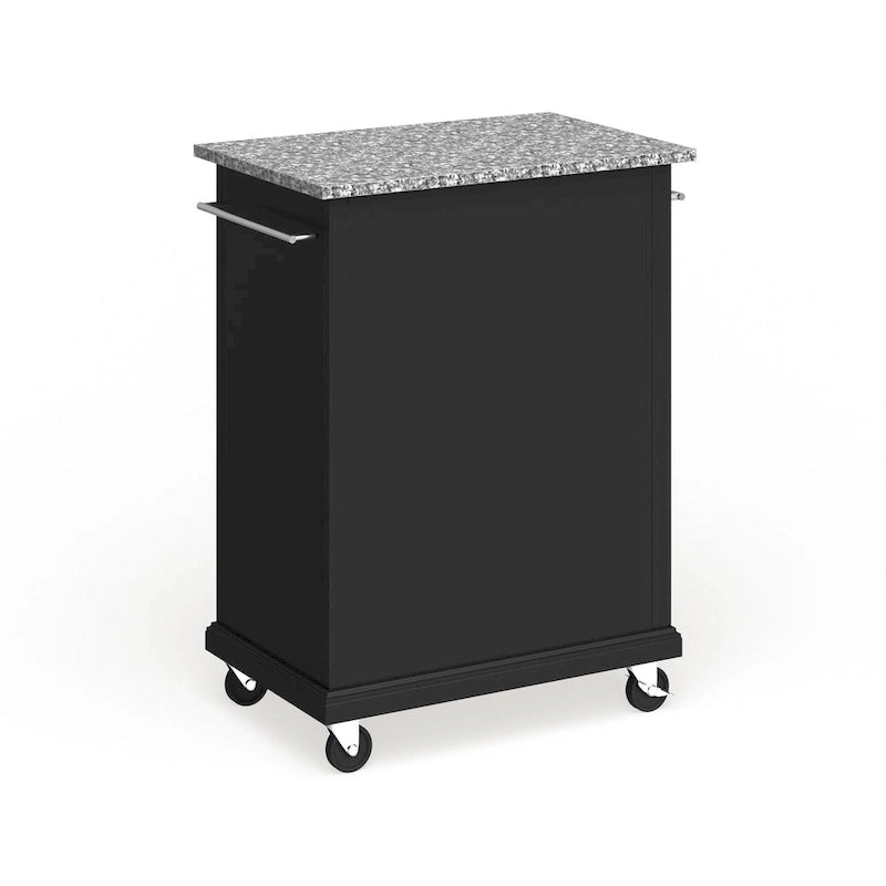 Crosley carrello/isola compatto in granito grigio con finitura nera - 18p x 31l x 35,5h
