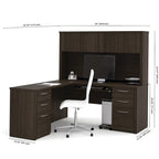 Kit scrivania workstation a L con 6 cassetti Bestar Embassy