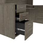 Kit scrivania workstation a L con 6 cassetti Bestar Embassy