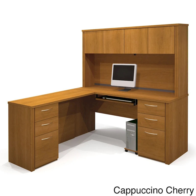 Kit scrivania workstation a L con 6 cassetti Bestar Embassy