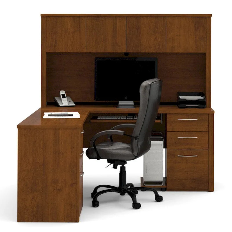 Kit scrivania workstation a L con 6 cassetti Bestar Embassy