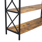 3 Tier Entryway Console Table with Drawer and 2 Open Storage
