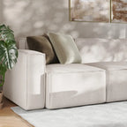 Contemporary 5 Piece Modular Sectional Sofa with Ottoman