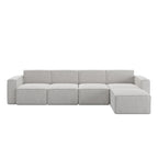Contemporary 5 Piece Modular Sectional Sofa with Ottoman