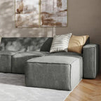 Contemporary 5 Piece Modular Sectional Sofa with Ottoman