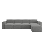 Contemporary 5 Piece Modular Sectional Sofa with Ottoman
