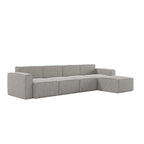 Contemporary 5 Piece Modular Sectional Sofa with Ottoman