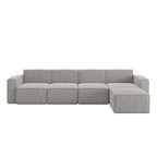 Contemporary 5 Piece Modular Sectional Sofa with Ottoman
