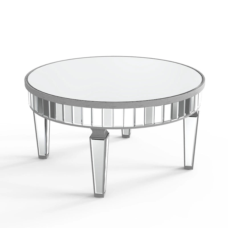 Round Coffee Table Mirror Accent Table