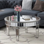 Round Coffee Table Mirror Accent Table