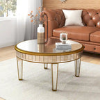Round Coffee Table Mirror Accent Table