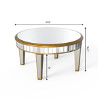Round Coffee Table Mirror Accent Table