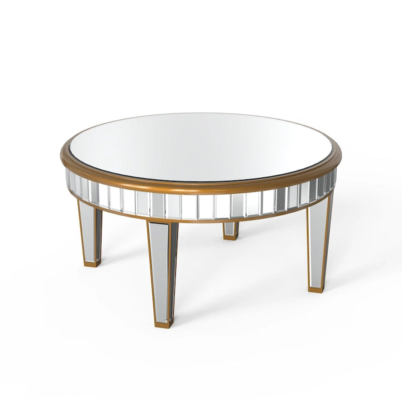 Round Coffee Table Mirror Accent Table